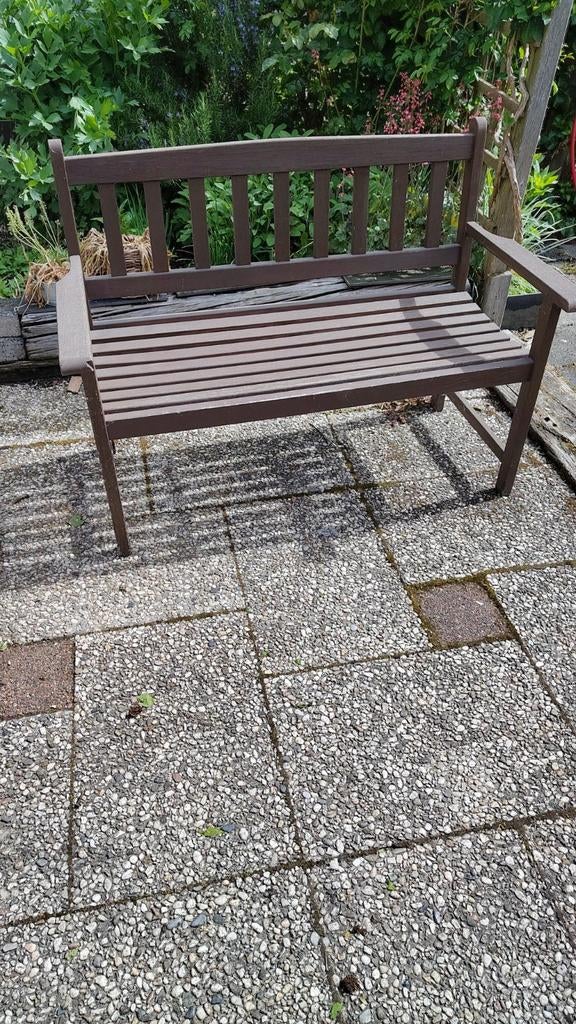 Houten tuinbank, Tuin en Terras, Ophalen, Hout