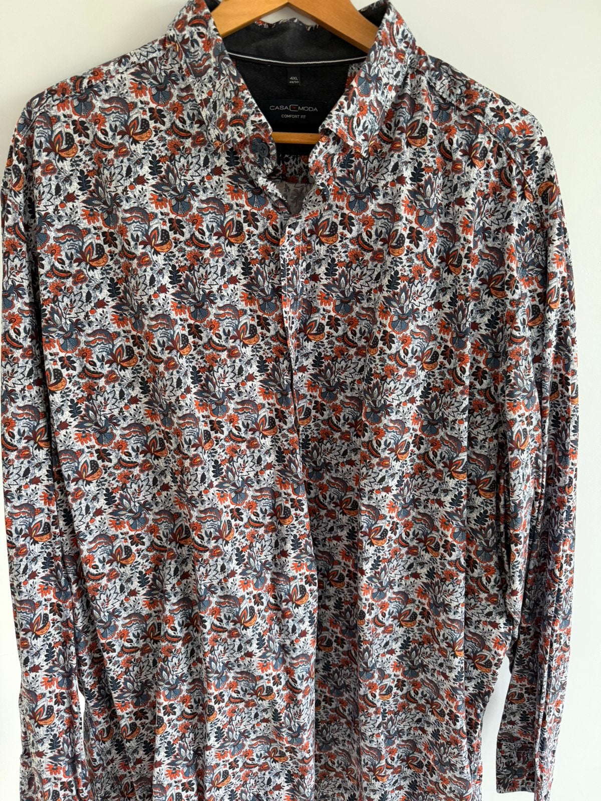 Casa Moda heren overhemd bloemen motief 4XL nieuw, Ophalen of Verzenden, Nieuw, Meerkleurig, Overige halswijdtes