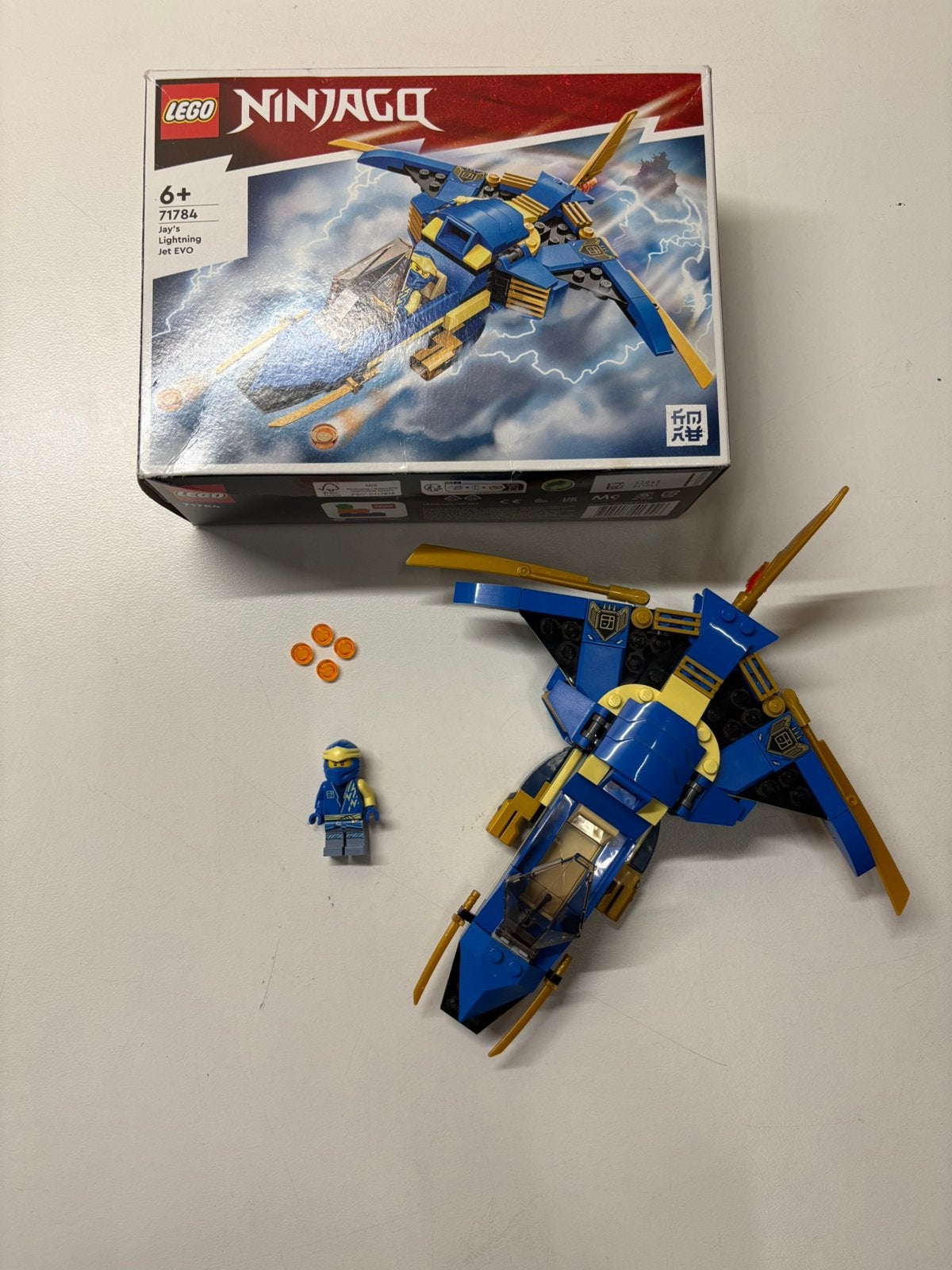 Lego Ninjago 71784 Jay’s Lightning Jet EVO, Compleet, Lego, Ophalen of Verzenden, Zo goed als nieuw