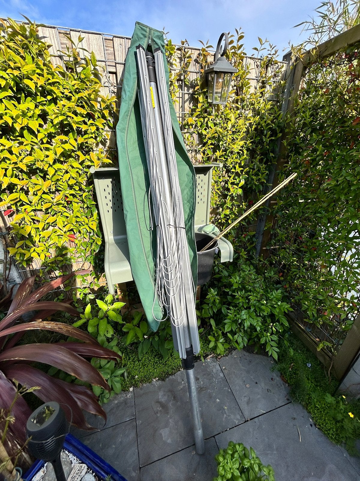 Brabantia Lift-O-Matic droogmolen met hoes – nagenoeg nieuw, Tuin en Terras, Droogmolens en Wasrekken, Ophalen, Zo goed als nieuw