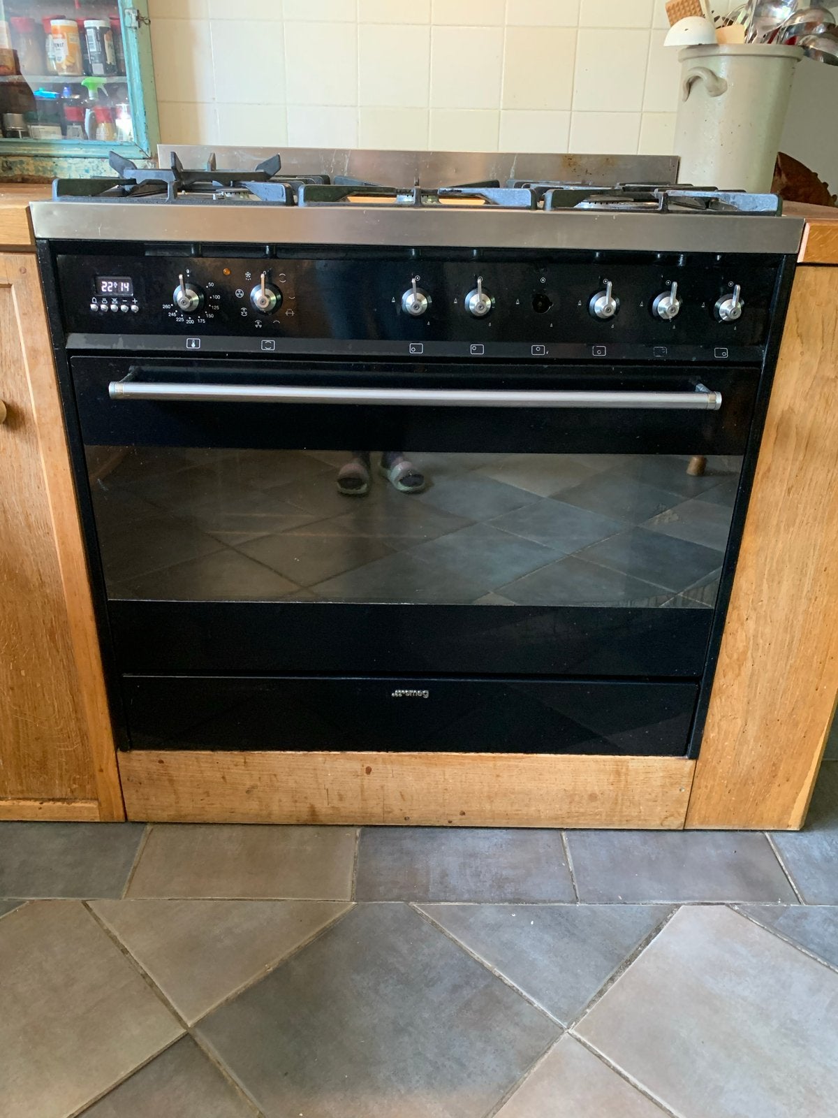 Smeg Gasfornuis met Oven, Ophalen, Gebruikt, 60 cm of meer, Gas