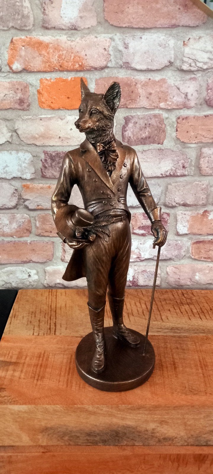 Grote 40cm Gentleman Vos Beeld♥️NIEUW♥️, Verzamelen, Beelden en Beeldjes, Ophalen of Verzenden, Nieuw, Dier