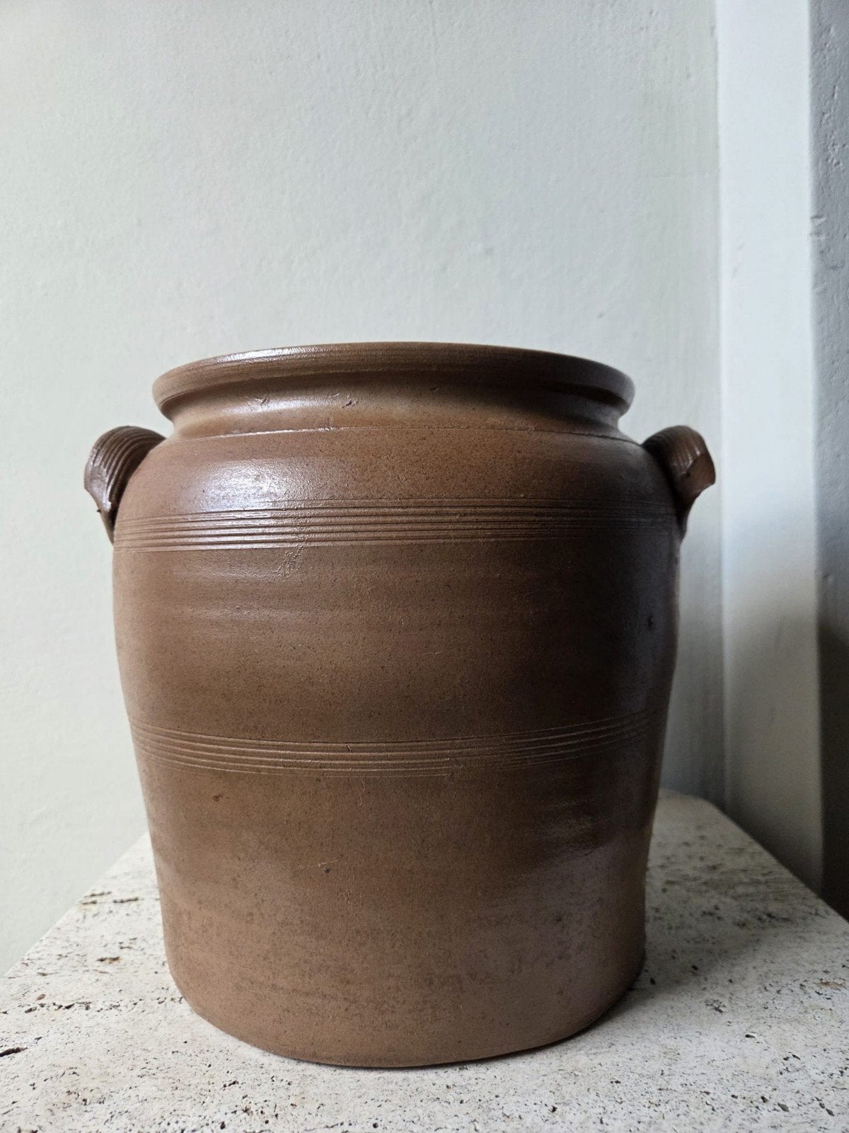 Oude Franse gres pot, brocante, Ophalen of Verzenden