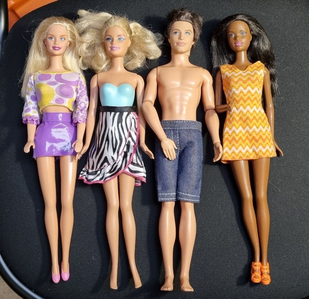 2 oudere Barbies, Ryan en Christie, Ophalen of Verzenden, Gebruikt, Pop