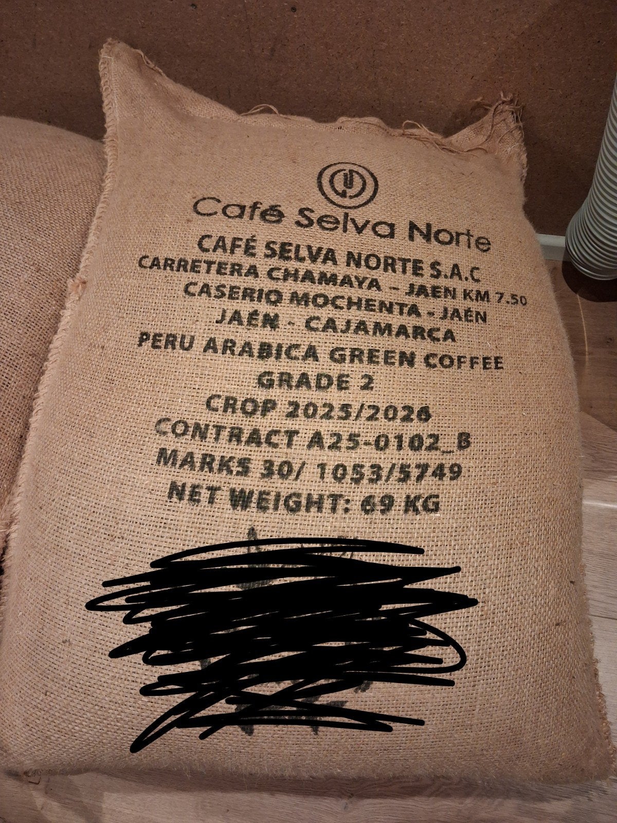 1 zak 69 kg groene arabica koffiebonen specialty, Ophalen of Verzenden, Nieuw, Groen, Vierkant