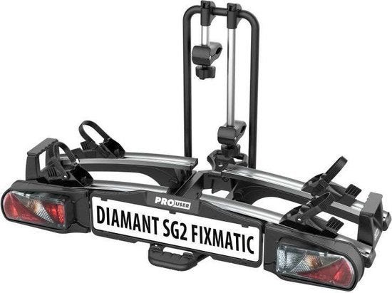 Pro User Diamant SG2 FixMatic-FIX4BIKE Fietsendrager, Ophalen, Zo goed als nieuw, 2 fietsen, Trekhaakdrager