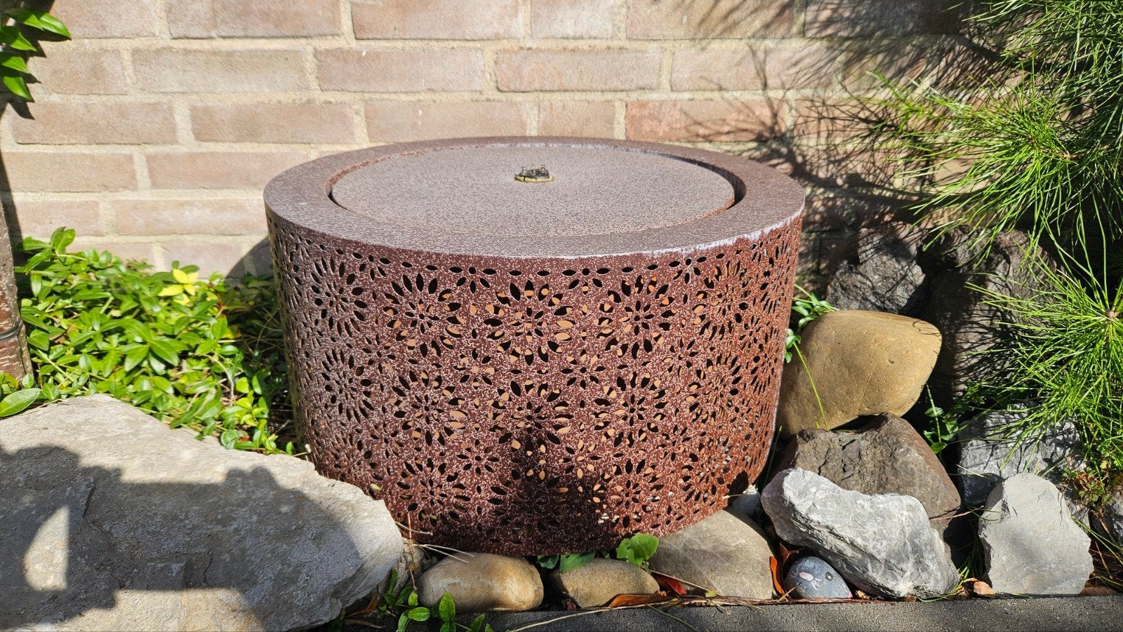 Decoratieve Tuinfontein met Cortenstaal Look, Ophalen, Gebruikt, Overige materialen, Fontein