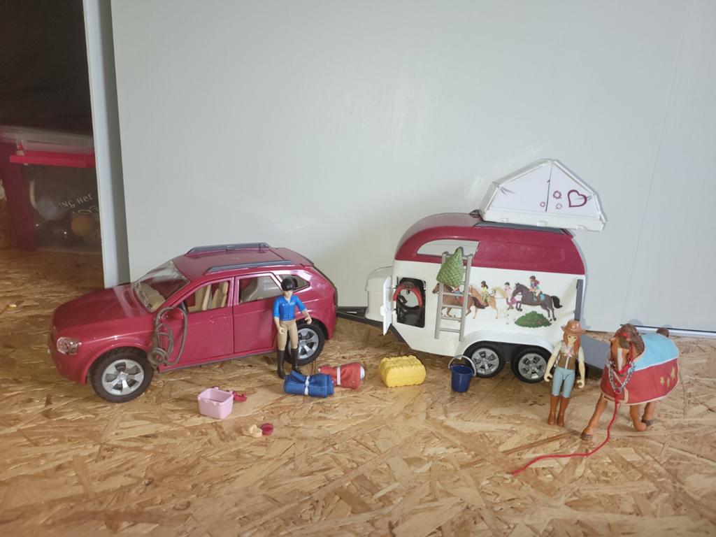 Schleich Horse Club Avontuur met Auto+Paardentrailer 42535, Ophalen of Verzenden, Zo goed als nieuw