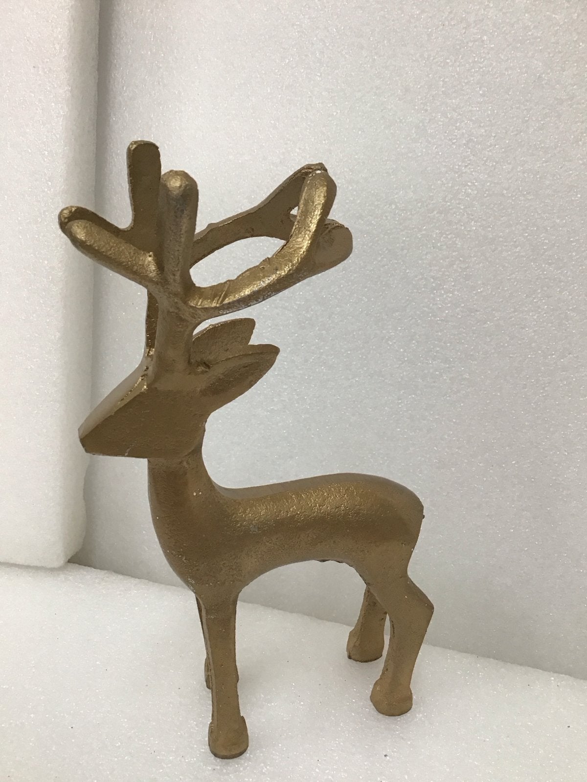 Decoratief metalen hert - Goudkleurig, Diversen, Kerst, Ophalen of Verzenden, Zo goed als nieuw