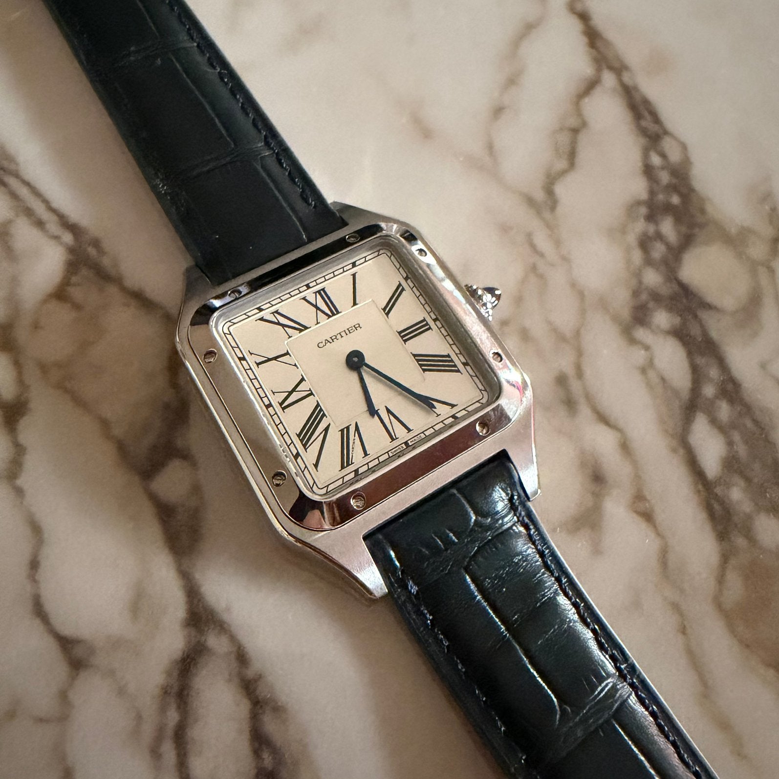 Cartier Santos Dumont, Overige merken, Leer, Staal, Polshorloge