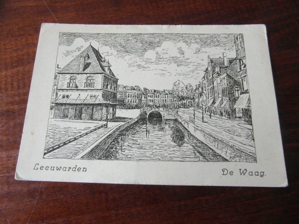 P70 - Leeuwarden - Waag - Mooie speciale kaart, Ophalen of Verzenden, 1940 tot 1960, Friesland