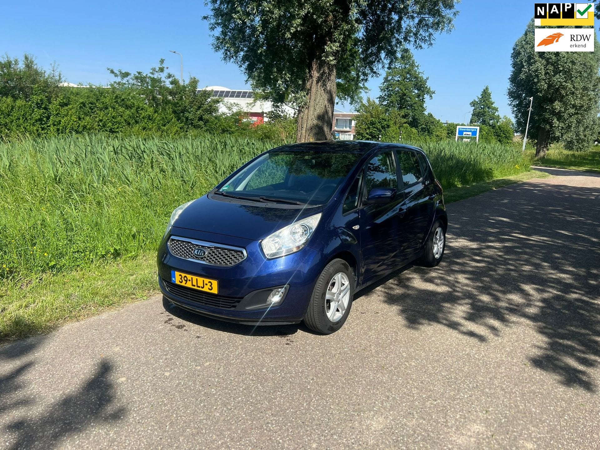 Kia Venga 1.6 CVVT X-tra Airco Cruise Trekhaak Bluetooth Mp3, Auto's, Voorwielaandrijving, Euro 5, 4 cilinders, Blauw