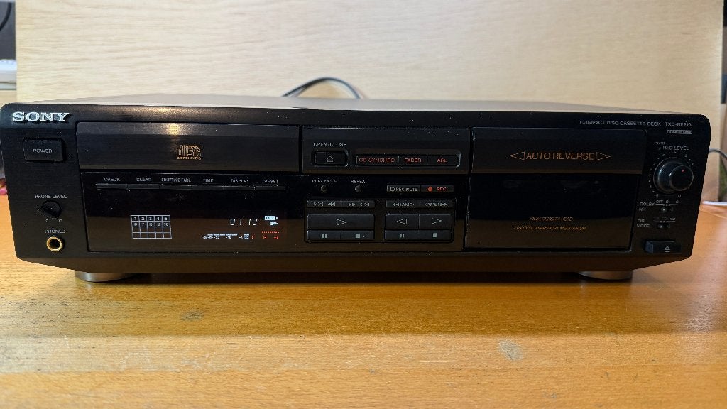 Sony Compactdisc / Cassettedeck TXD-RE210, Audio, Tv en Foto, Ophalen, Enkel, Sony, Auto-reverse