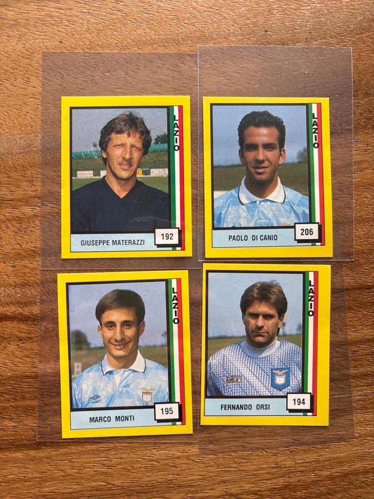 Il Grande Calcio 90 Lazio Voetbalplaatjes (4 stuks), Ophalen of Verzenden, Zo goed als nieuw