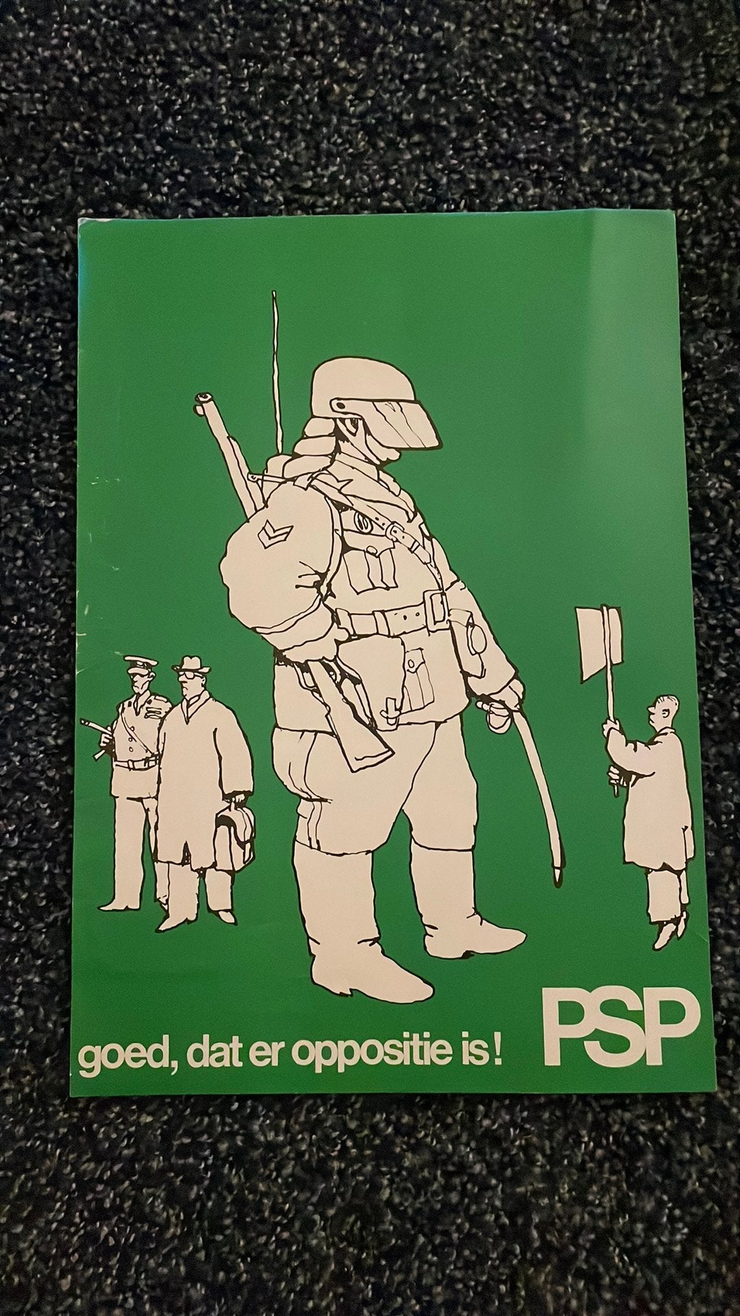 PSP Poster: Goed, dat er oppositie is! A4 formaat, Ophalen of Verzenden, Gelezen, Overige typen