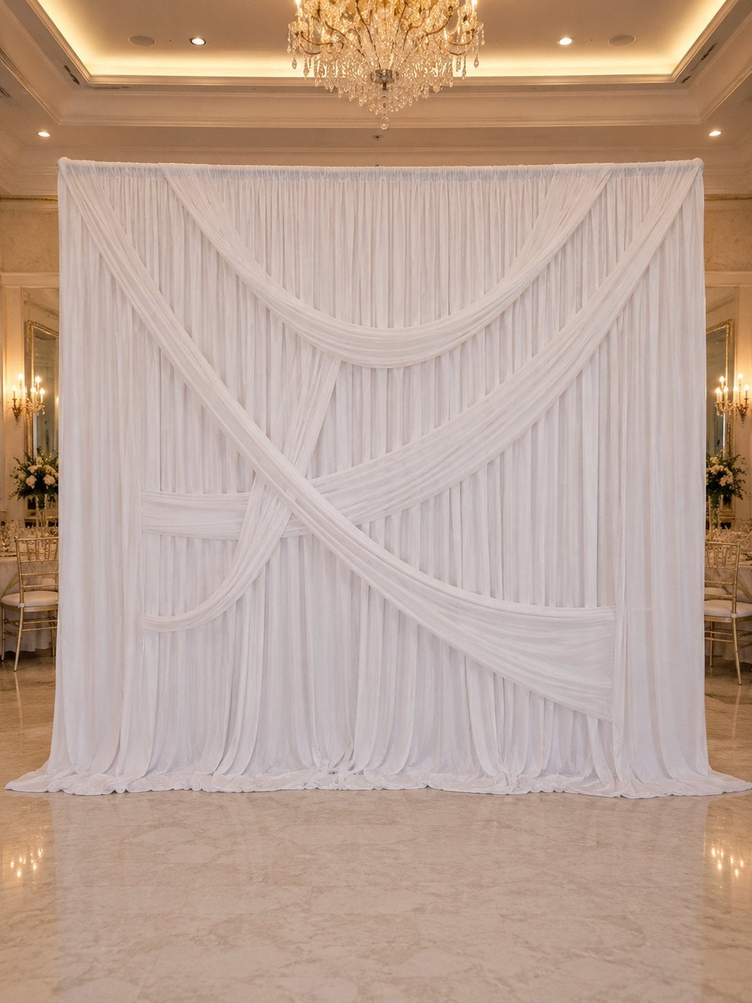 Bruiloft backdrop huren | Witte achtergrond decoratie, Ophalen, Nieuw, Abraham of Sarah