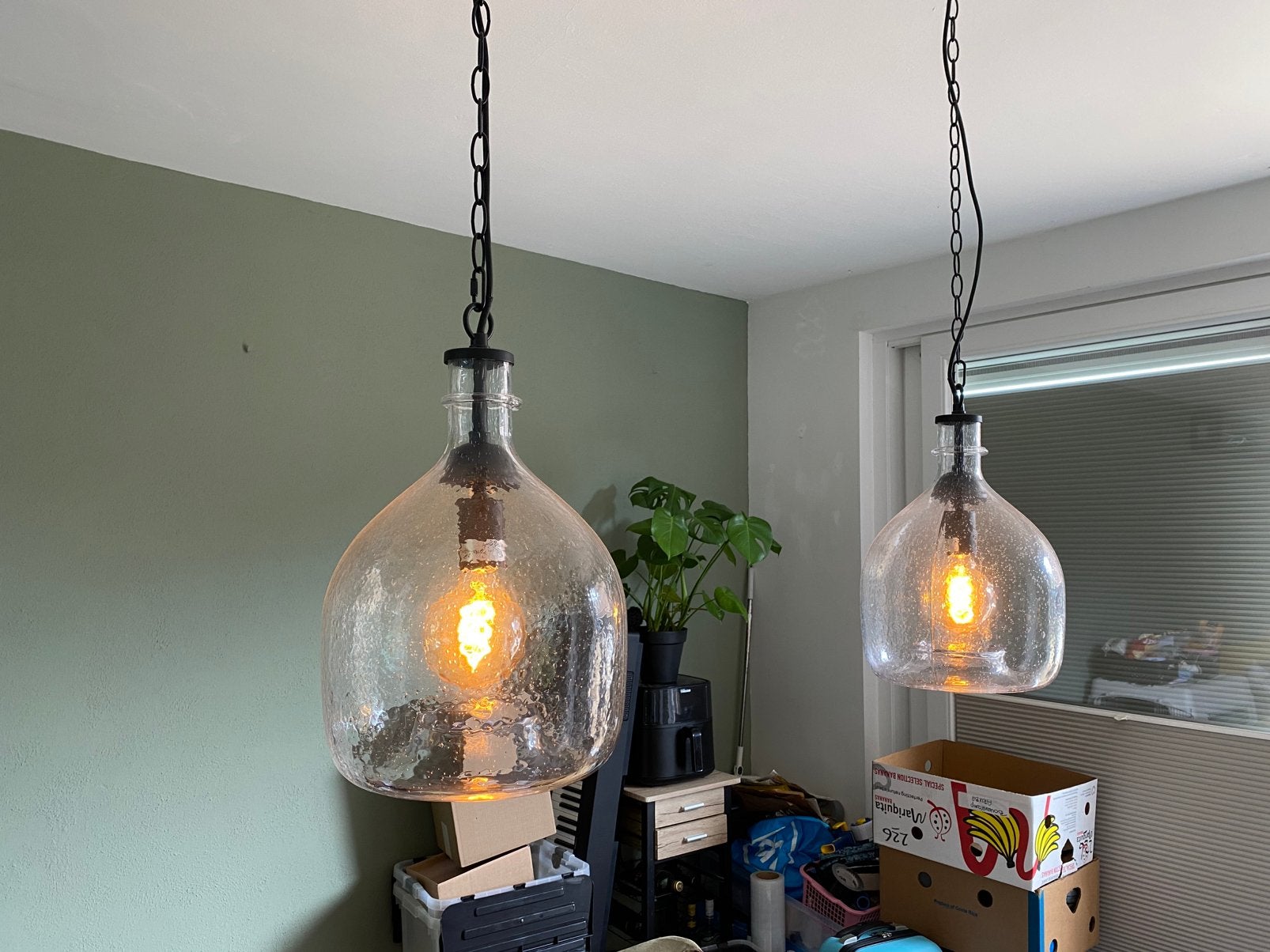Glazen hanglampen, Ophalen, Zo goed als nieuw