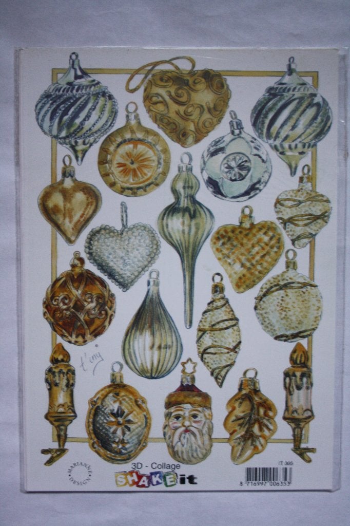 10 st. A5 knipvellen A5 shake-it 3D collage 9868, Ophalen of Verzenden, Nieuw, Kerst, Knipvel