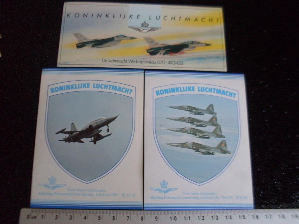 3x sticker koninklijke luchtmacht KLu werk baan K-4019J-055, Verzenden, Zo goed als nieuw, Bedrijf of Vereniging