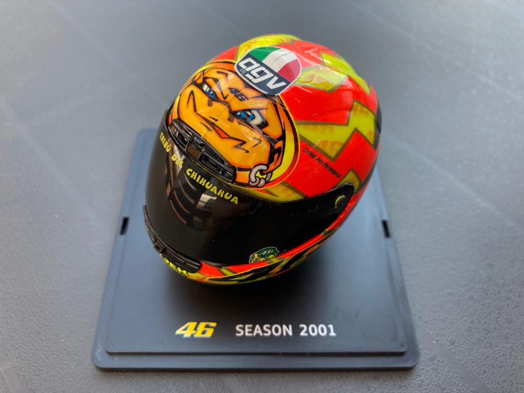 ✅ Valentino Rossi 1:5 helm 2001 Honda NSR500 500cc, Ophalen of Verzenden, Nieuw, Motoren