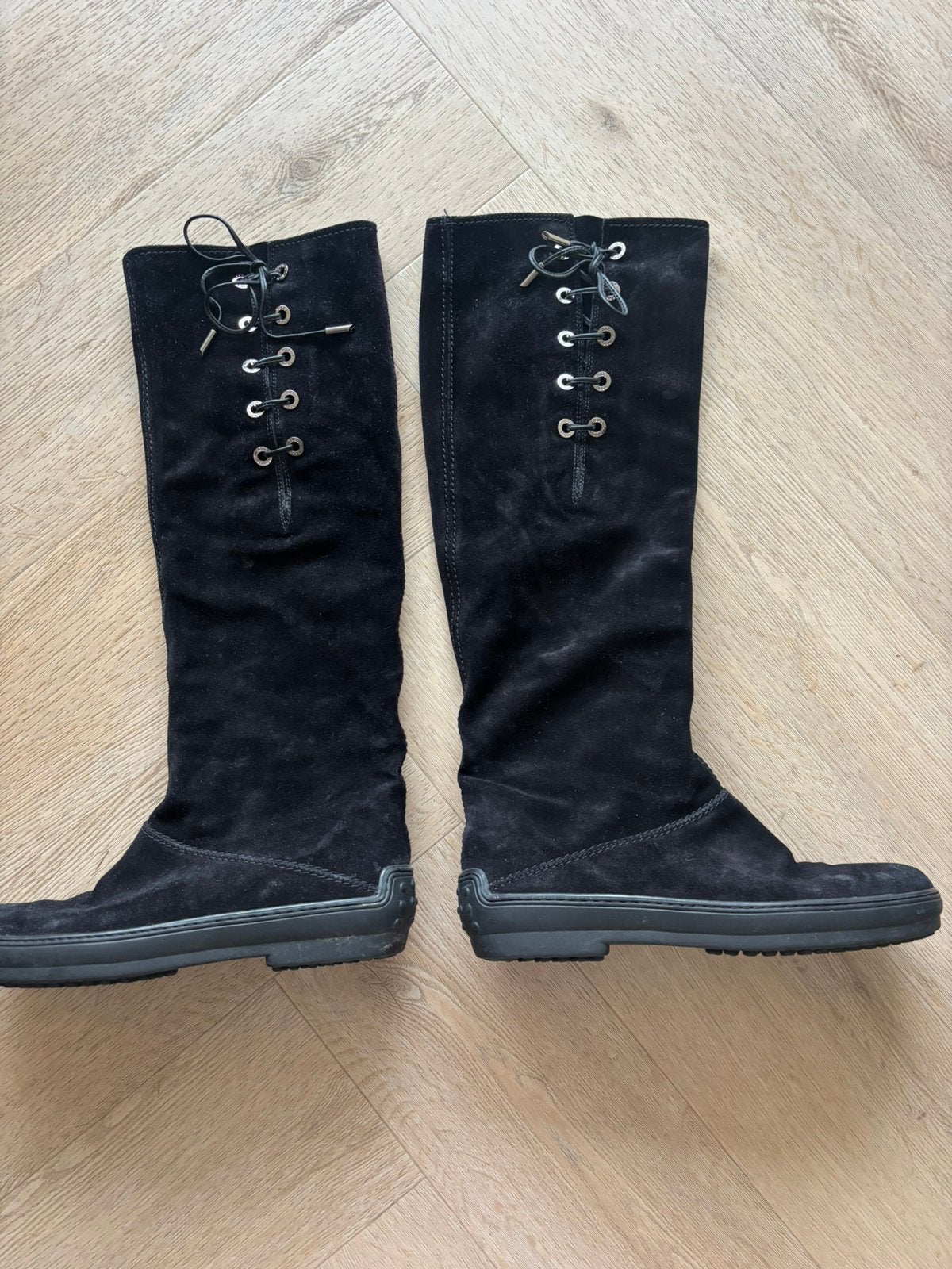 TODS laarzen zwart 40, Verzenden, Zo goed als nieuw, Zwart, Hoge laarzen