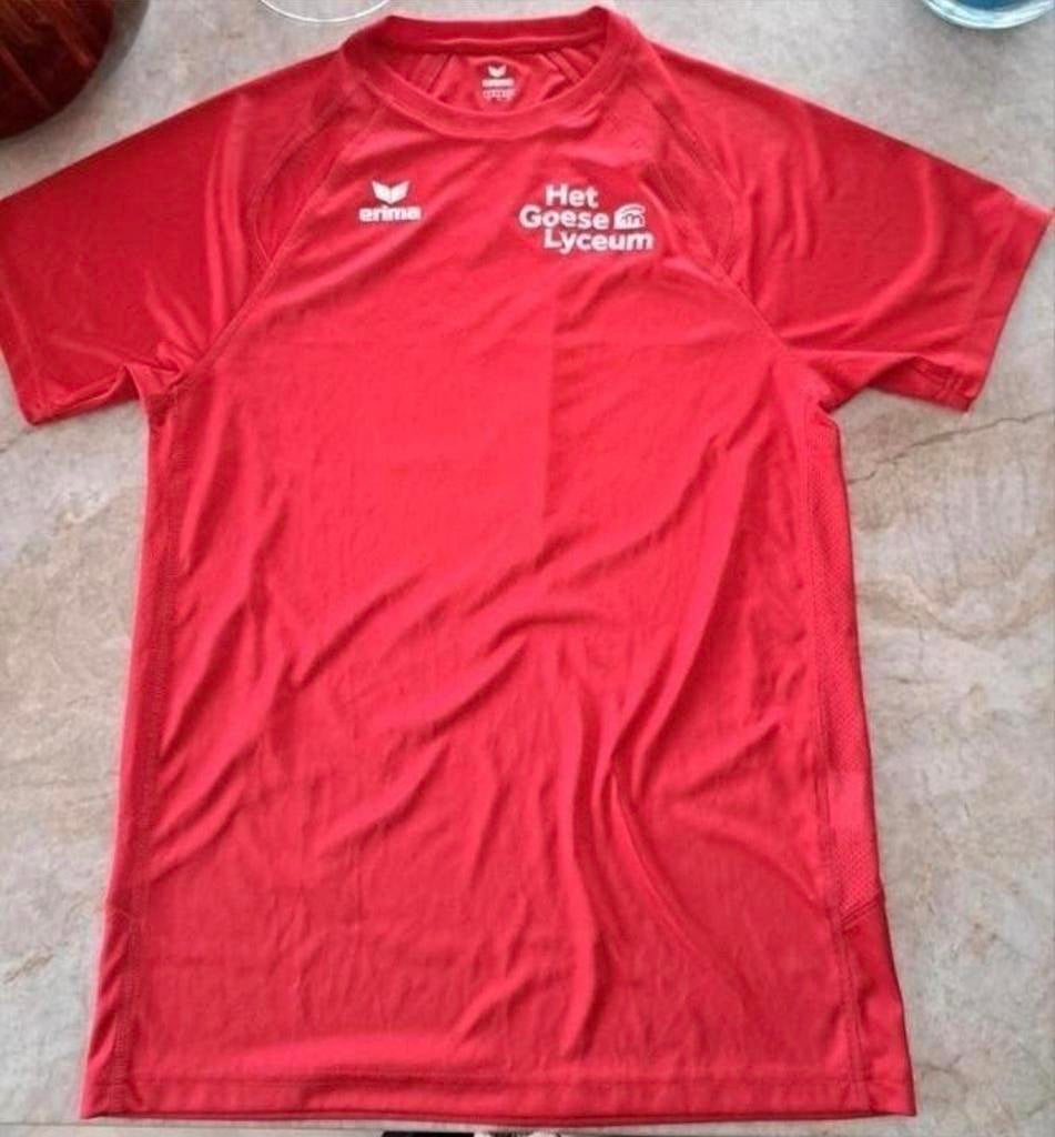 Het Goese Lyceum Erima sportshirt shirt S Pontes gymshirt, Erima, Ophalen of Verzenden, Zo goed als nieuw, Rood