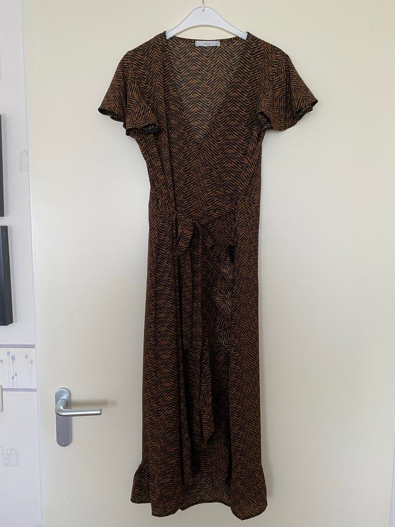 Pigalle overslagjurk met zebraprint - Maat 36 (S) nieuw, Bruin, Nieuw, Ophalen of Verzenden, Maat 36 (S)