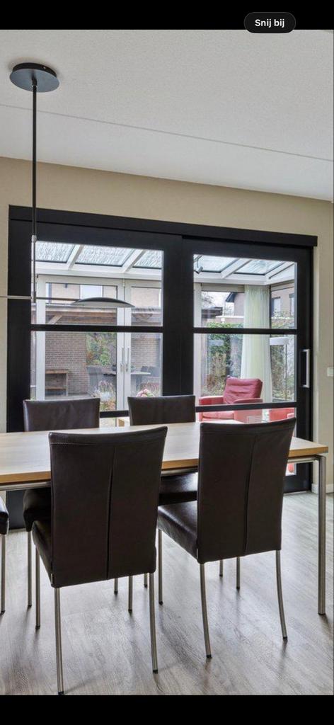 Houten Schuifdeur met Vaste Wand - 245x217 cm, Ophalen, Gebruikt, Binnendeur, Schuifdeur