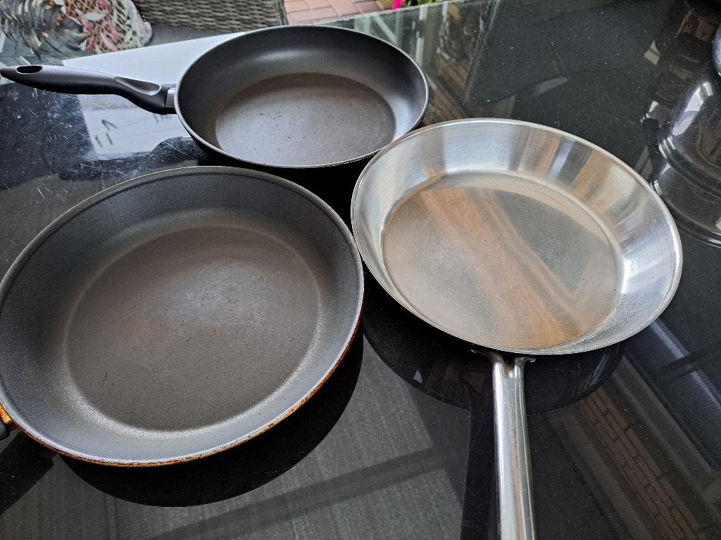 koekepannen, Huis en Inrichting, Keuken | Potten en Pannen, Ophalen, Koekenpan, Gebruikt, Aluminium
