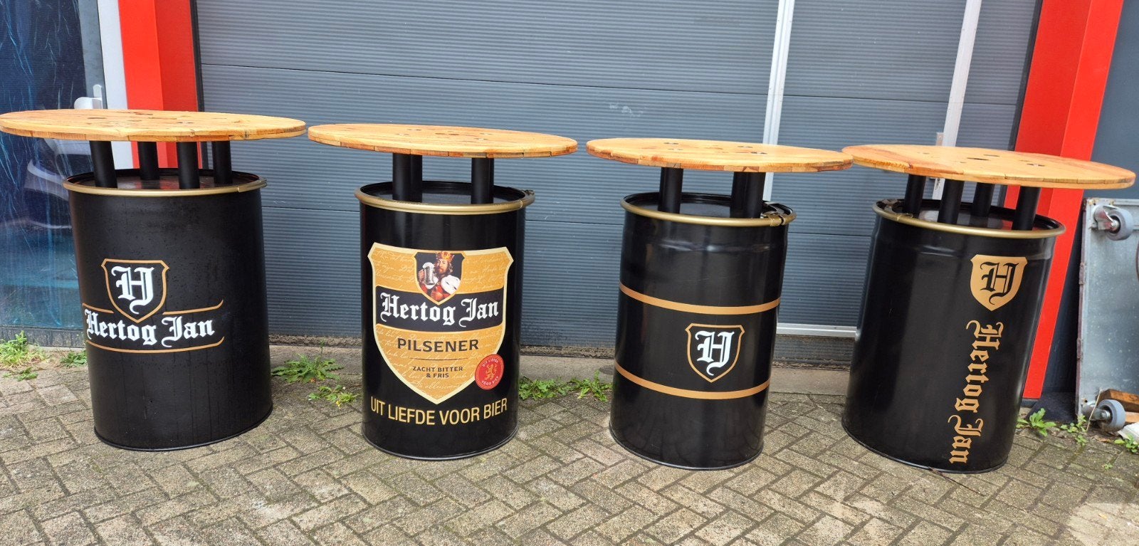 Statafel, mancave, biertafel,tuinmeubilair, terrastafel, Ophalen of Verzenden, Nieuw, Rond, Hout
