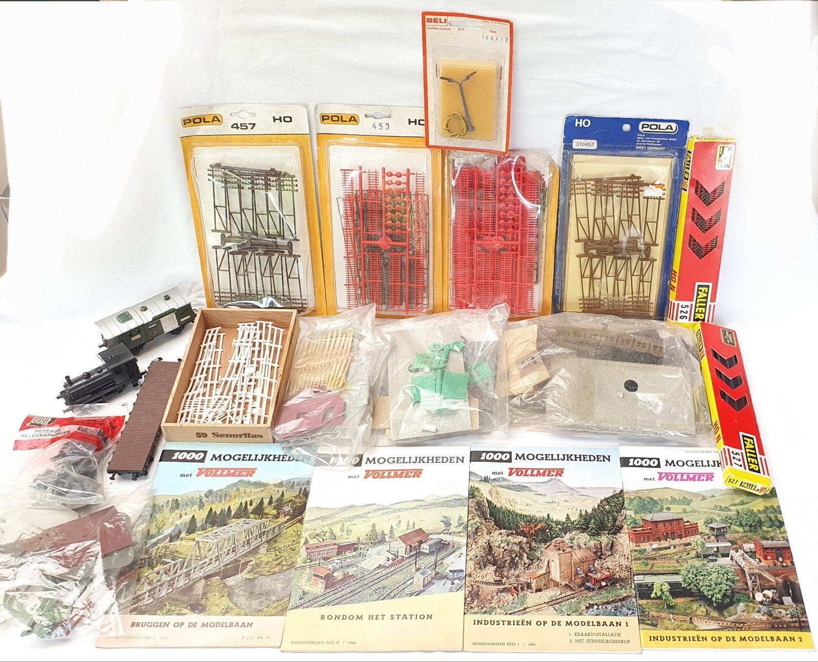 Partij HO 1:87 Bouwdoos Treinbaan Accessoires Boeken + Lok, Overige merken, Gelijkstroom of Wisselstroom, Brug, Tunnel of Gebouw