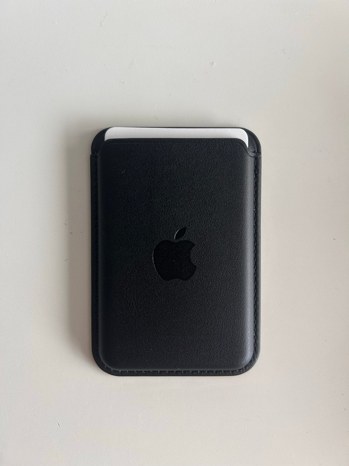 Apple Kaarthouder met MagSafe - Zwart Leer