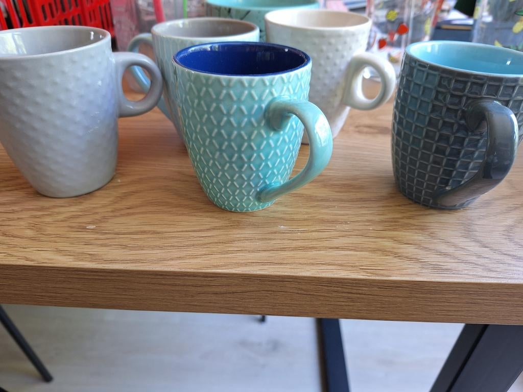Koffie kopjes, Tuin en Terras, Ophalen, Rond, Aardewerk, Minder dan 40 cm