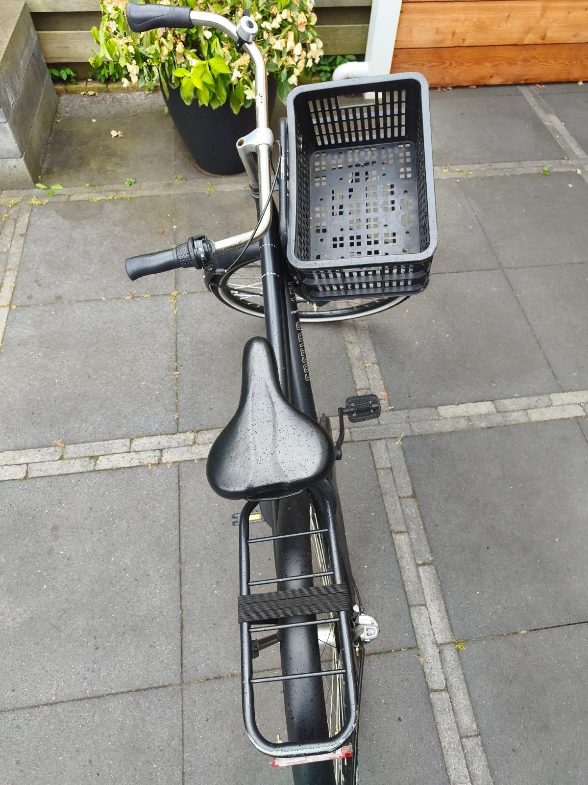 Cortina Transportfiets heren - Zwart - Gebruikt, Fietsen en Brommers, Fietsen | Dames | Damesfietsen, Ophalen of Verzenden, Gebruikt