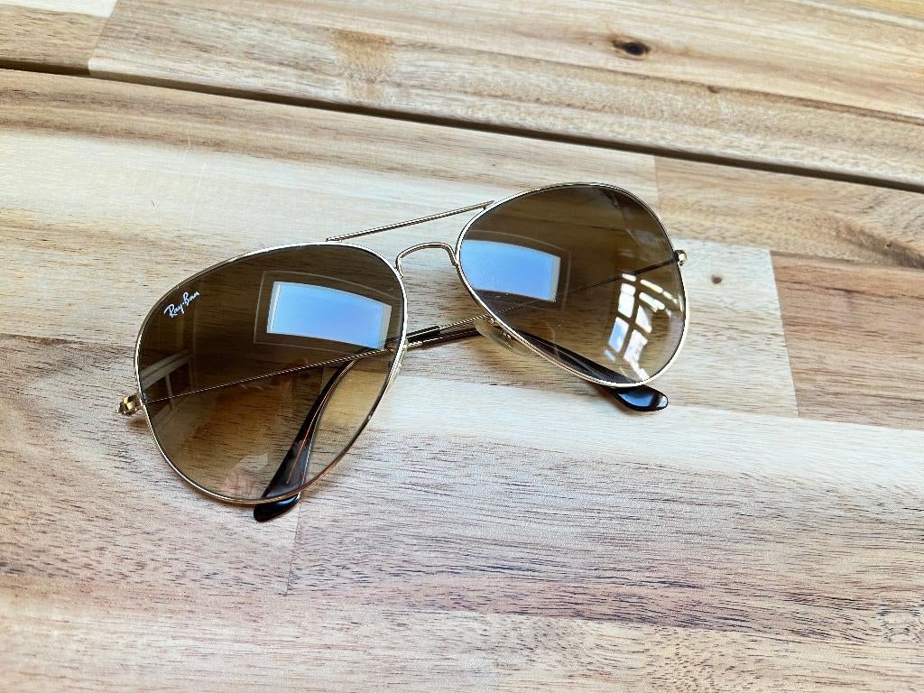 Originele Ray-Ban Aviator RB3025 62mm – goud/bruin, Sieraden, Tassen en Uiterlijk, Zonnebrillen en Brillen | Heren, Zonnebril