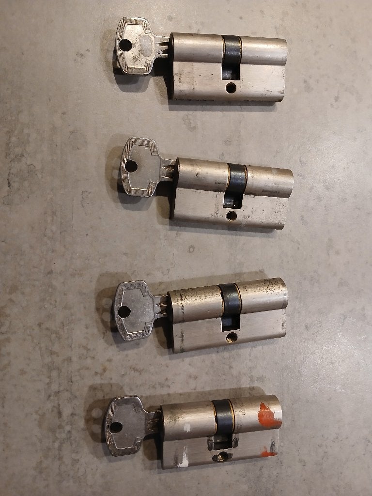 Cilinderslot, Doe-het-zelf en Verbouw, Ophalen of Verzenden, Gebruikt, Rvs, Slot