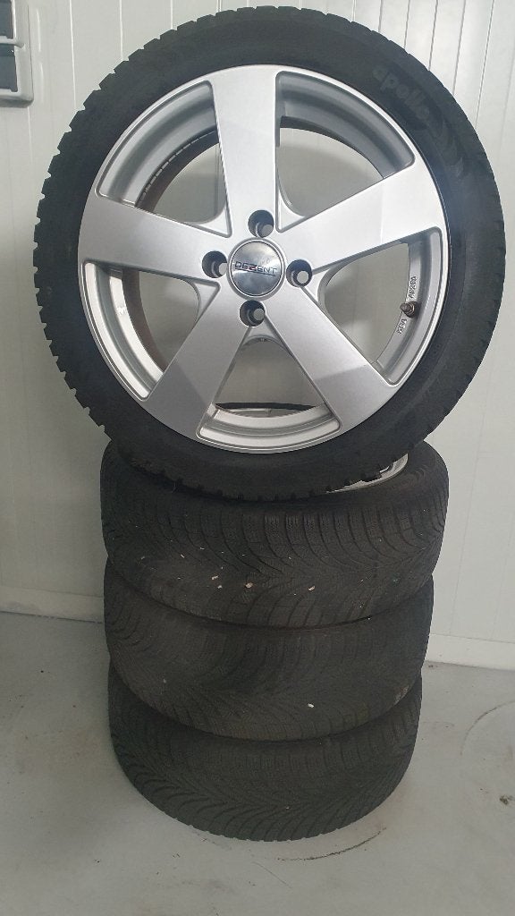 16"Winter Set LM Dezent 4x100 Up/City Go/Mii/Twingo/MX5 Zgan, Gebruikt, 16 inch, Banden en Velgen, Personenwagen