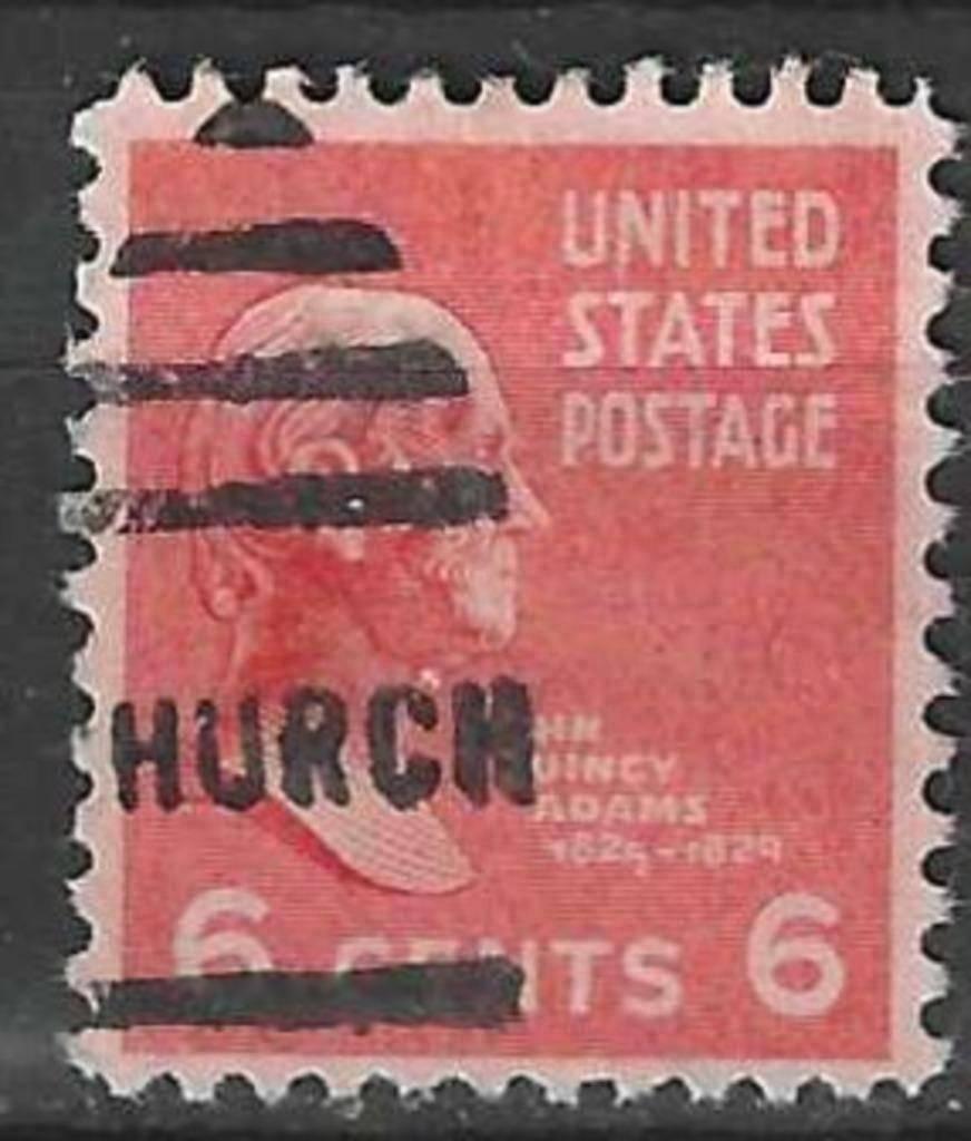 USA 1938 - Yvert 376 - John Quincy Adams (ST), Postzegels en Munten, Verzenden, Gestempeld, Noord-Amerika