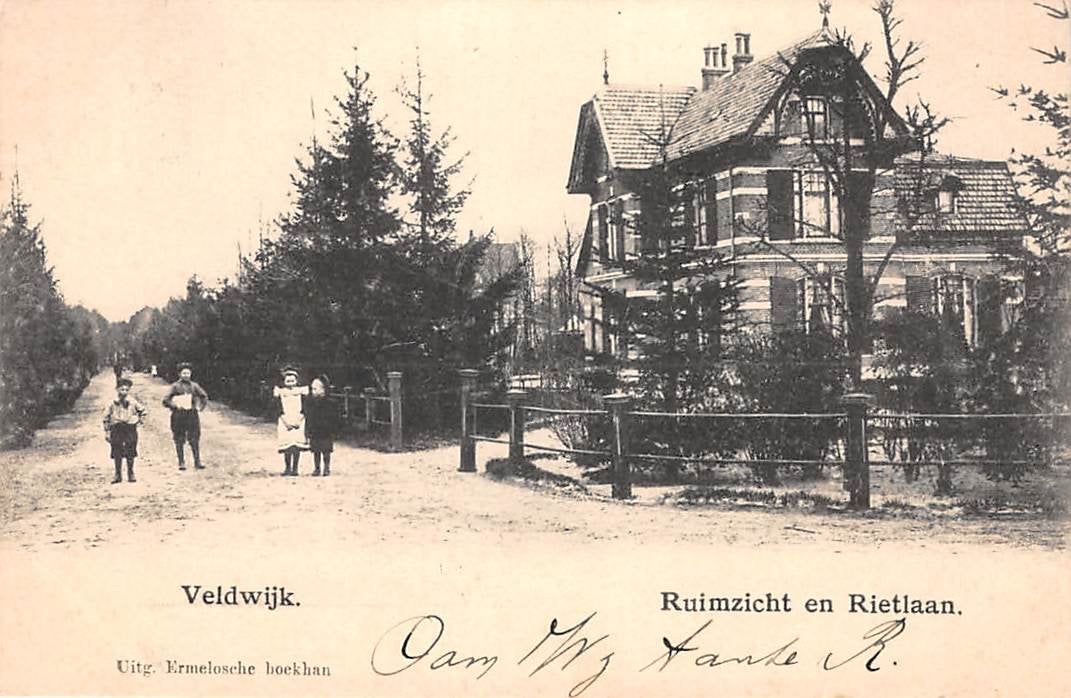 Veldwijk Ruimzicht en Rietlaan Bronckhorst Gelderland, Verzenden, Voor 1920, Gelopen, Gelderland