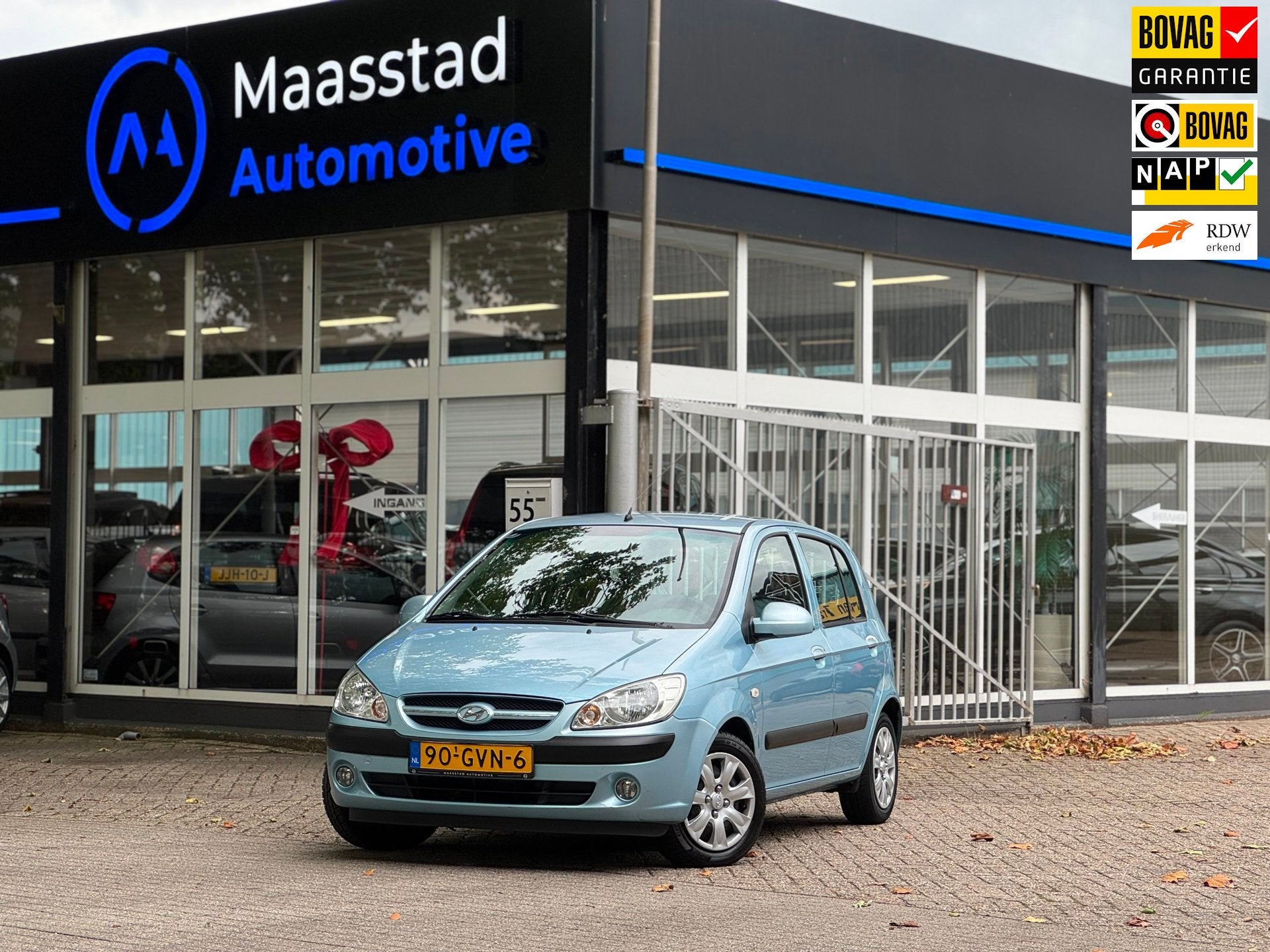 Hyundai Getz 1.4i Active Cool Airco trekhaak NWE APK Goed on, Auto's, Voorwielaandrijving, 450 kg, 4 cilinders, Blauw