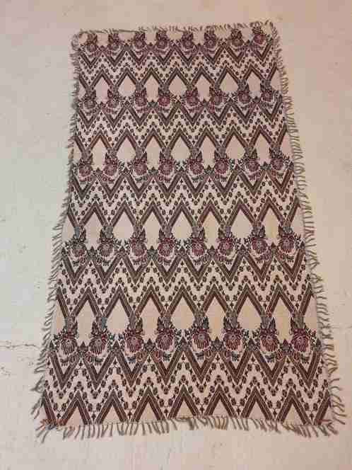 Grand foulard plaid soepel kleed bloem paars 210/115