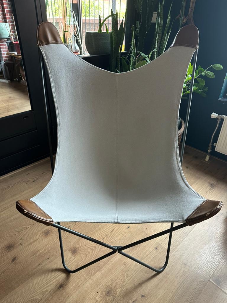 Stijlvolle Vlinderstoel Canvas, Ophalen of Verzenden, Zo goed als nieuw, Eén