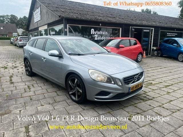 VOLVO V60 T3 Start/Stop 150pk R-Design Apk 7/7/2027, Auto's, 15 km/l, Gebruikt, Zwart, 4 cilinders