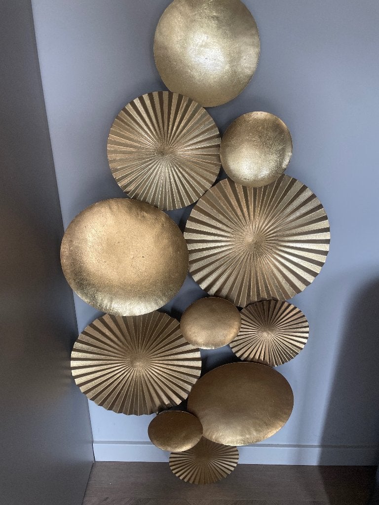 Ornament, Huis en Inrichting, Woonaccessoires | Overige, Gebruikt, Ophalen of Verzenden, Industrieel, Goud
