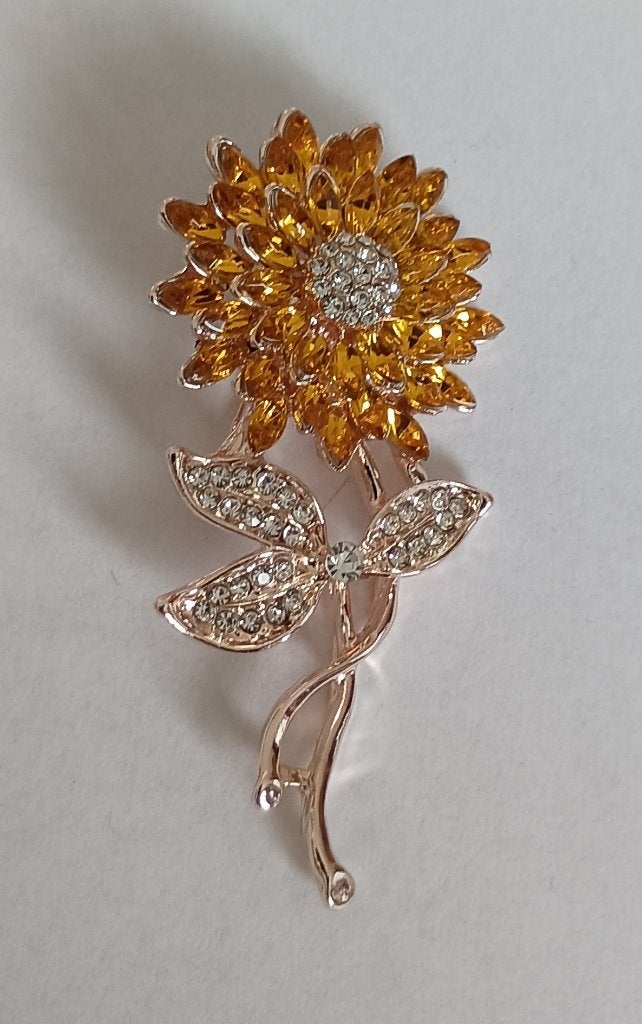 Bloem broche, Overige materialen, 4 tot 7 cm, Overige kleuren, Nieuw