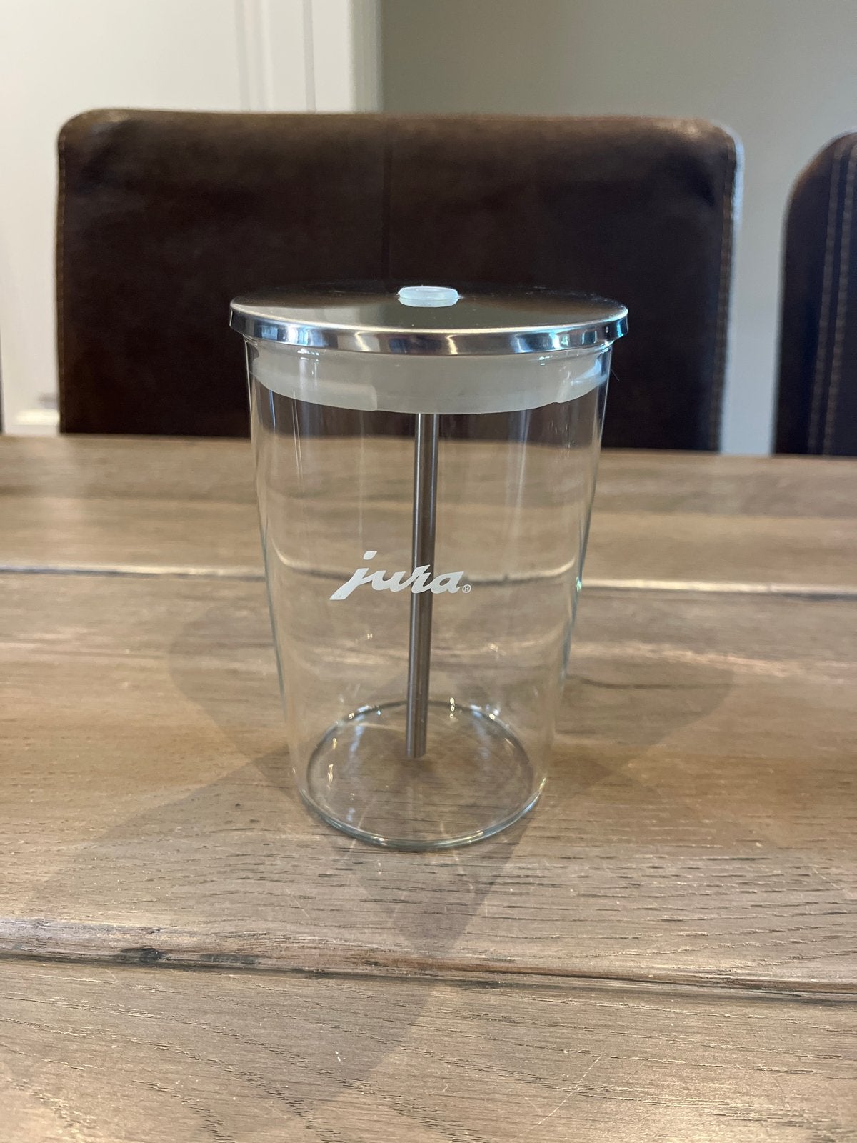 Jura Glazen Melkopschuimer / Melkkan, Witgoed en Apparatuur, Koffiemachine-accessoires, Ophalen of Verzenden, Zo goed als nieuw