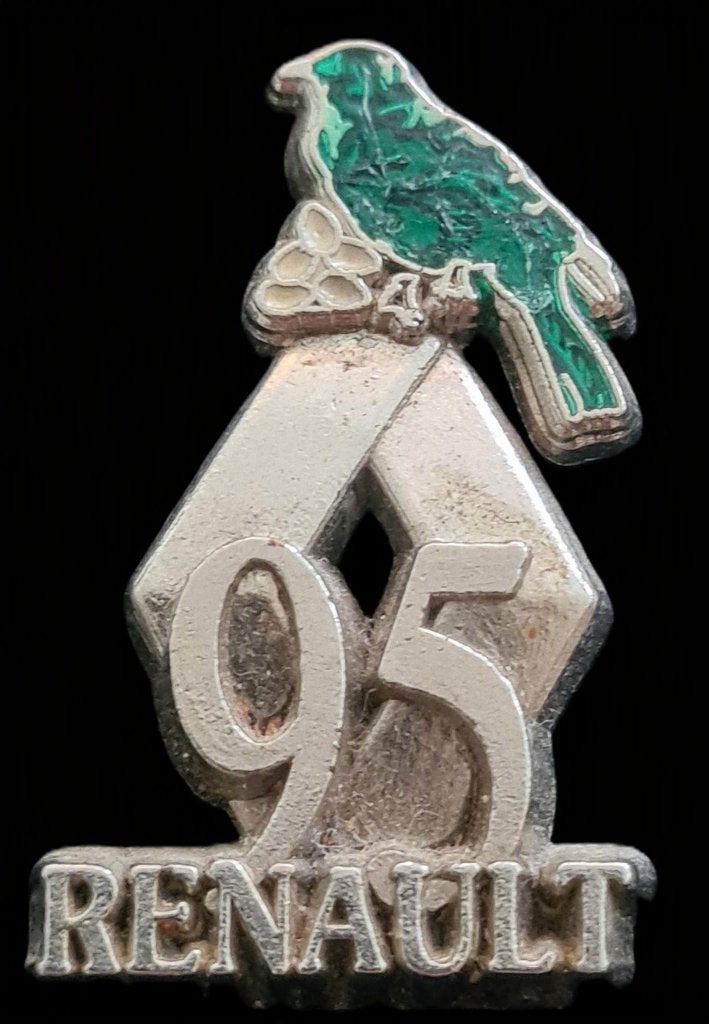 Renault 95 pin met groene vogel, Verzamelen, Verzenden, Nieuw, Transport, Speldje of Pin