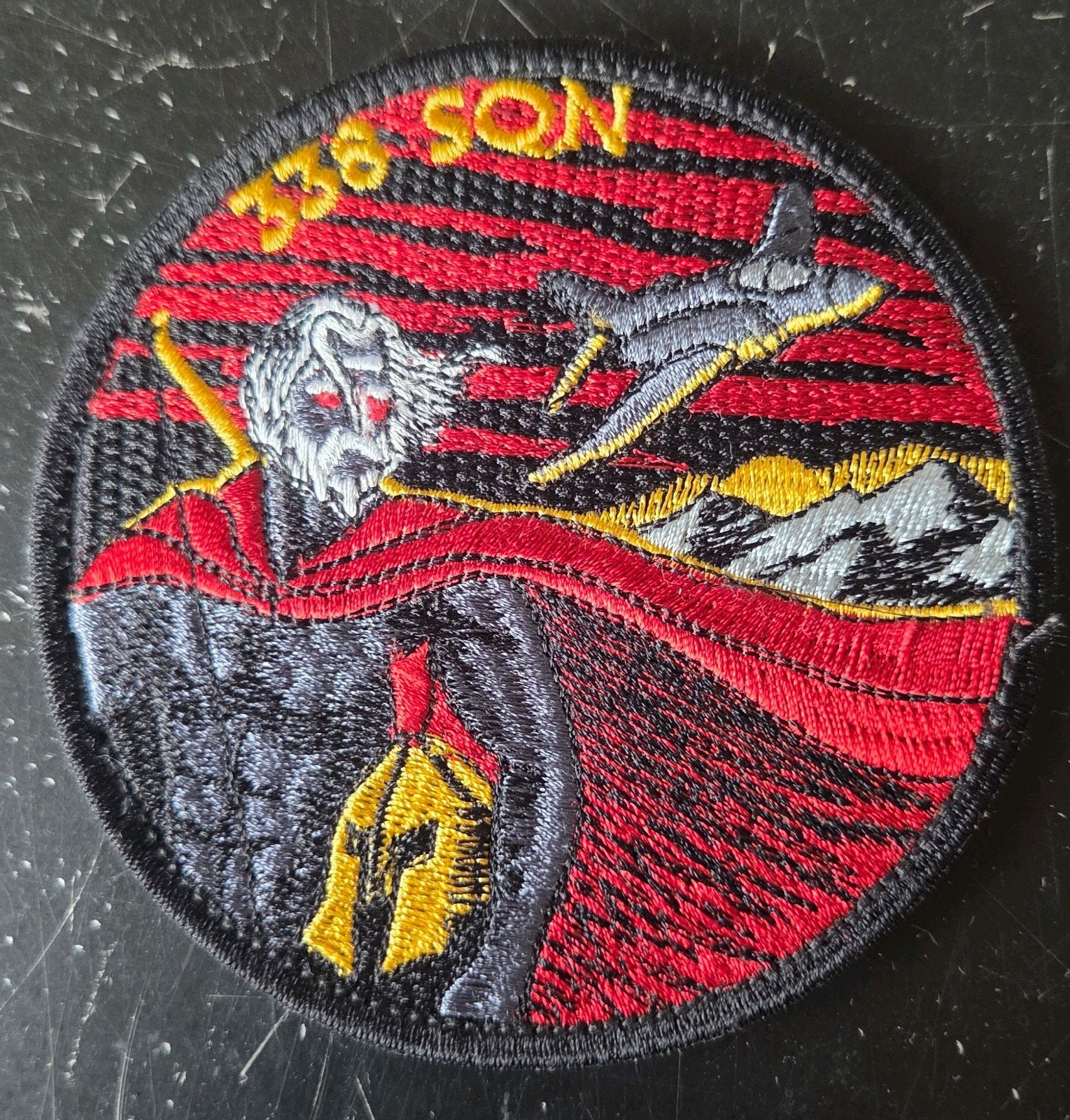 338 Squadron Greece F-4 Phantom patch, Ophalen of Verzenden, Zo goed als nieuw, Patch, Badge of Embleem