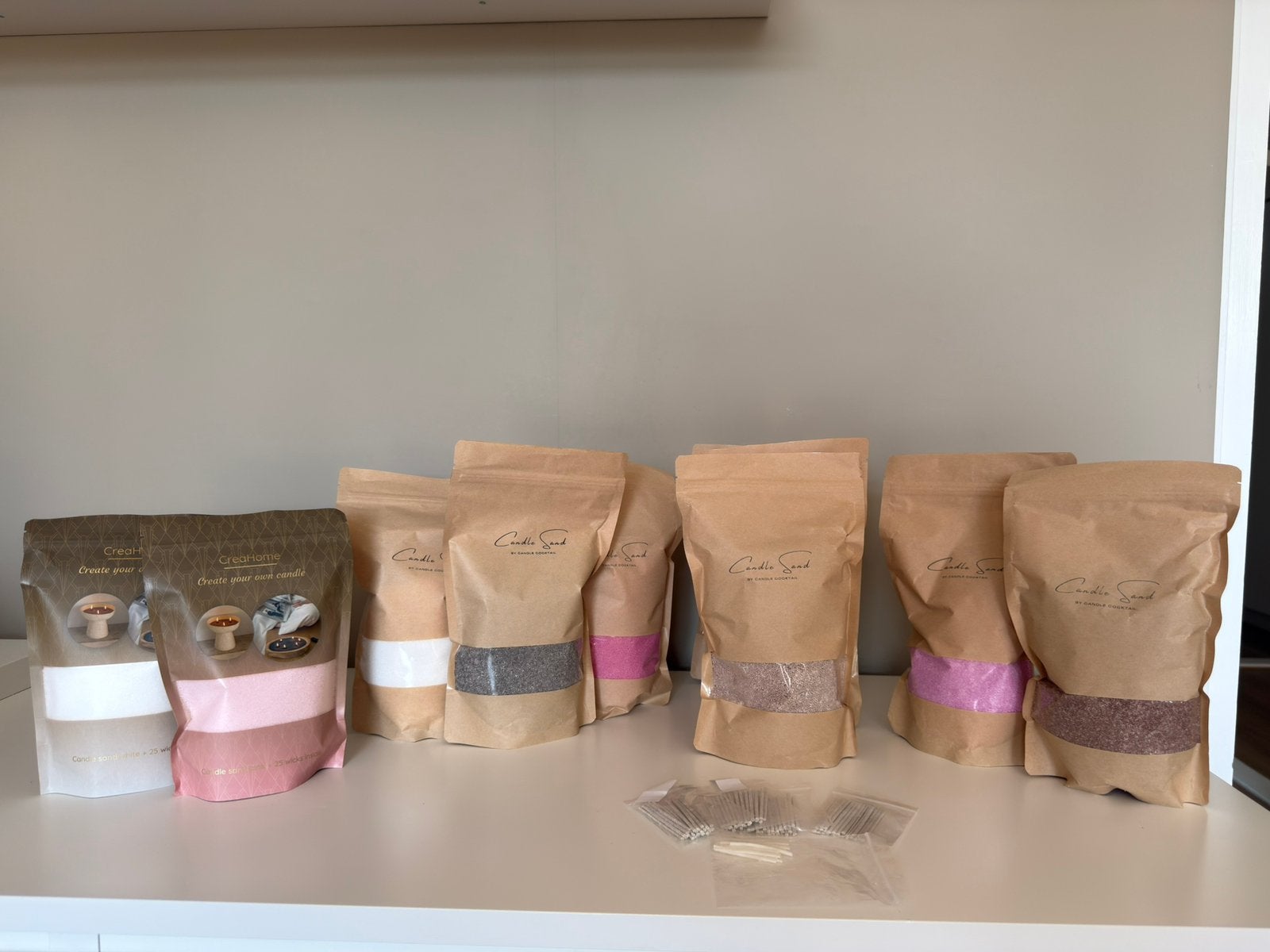 Grote, complete partij kwalitatief Kaarsenzand (Candle Sand), Ophalen, Nieuw