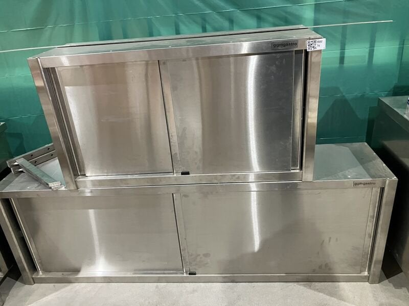 2x RVS horeca hangschuifkasten, GGM Gastro, Zonder vriesvak, 200 liter of meer, 60 cm of meer, 160 cm of meer